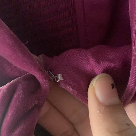 NWT free people purple velvet party ROMPER size large - Picture 8 of 15